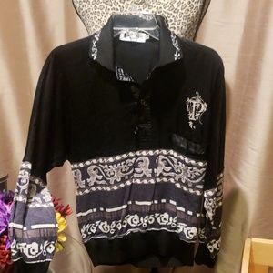 Vintage men MILORDS BLACK AND WHITE SHIRT